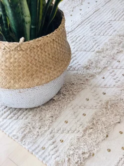 Amante Marketplace Cotton Shaggy Natural Rug