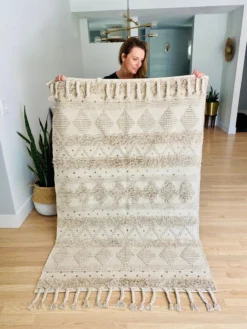 Amante Marketplace Cotton Shaggy Natural Rug