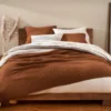 Coyuchi Home Goods Cascade Matelasse Blanket - Rust