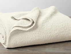 Coyuchi Cascade Matelasse Blanket - Undyed Home Goods