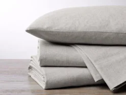 Coyuchi Cloud Brushed Flannel Pillowcases - Pale Gray Heather Home Goods