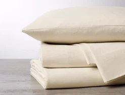 Coyuchi Cloud Brushed Flannel Sheet Set - Undyed