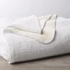 Coyuchi Cozy Cotton Baby Blanket - Alpine White Throw Blankets