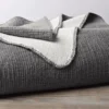 Coyuchi Cozy Cotton Blanket - Charcoal Home Goods