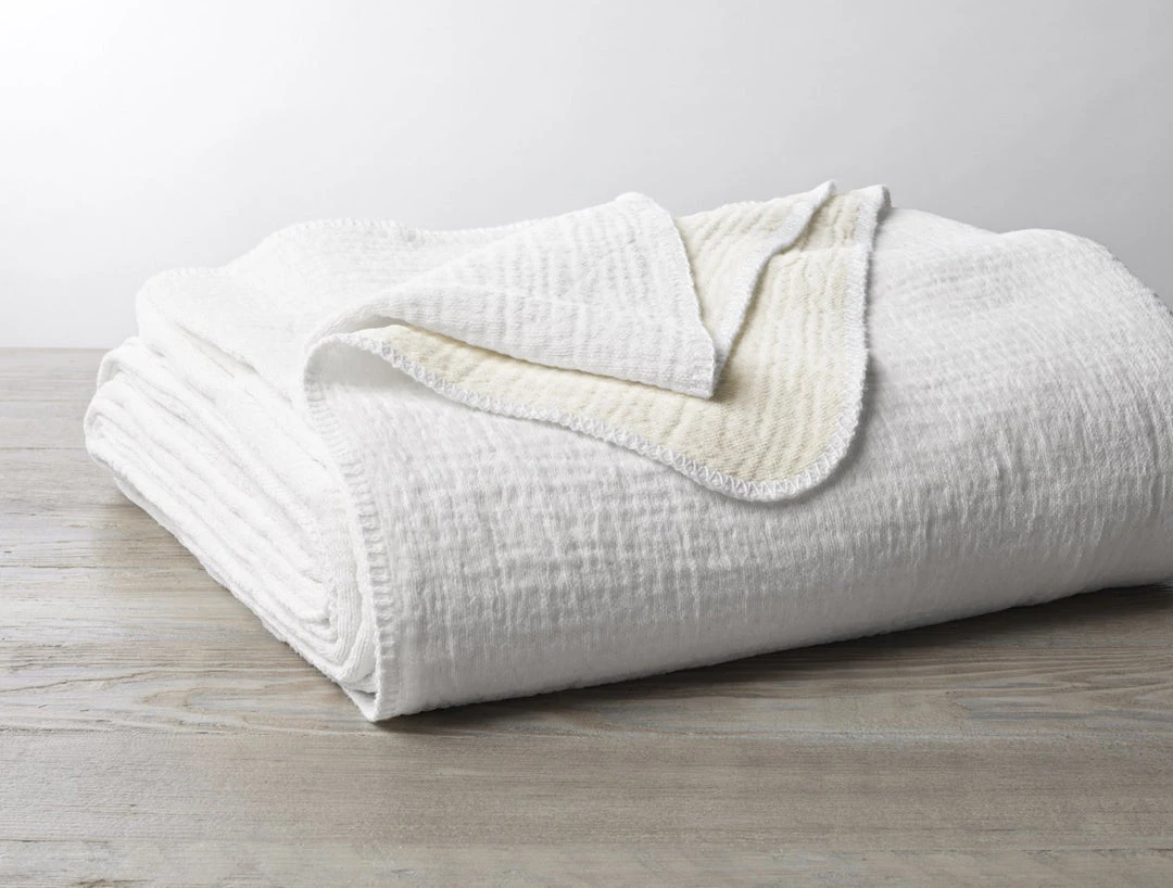 Coyuchi Cozy Cotton Blanket - Alpine White 3 Coyuchi Cozy Cotton Blanket - Alpine White