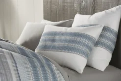 Coyuchi Home Goods Lost Coast Duvet Cover - Marine With Grays