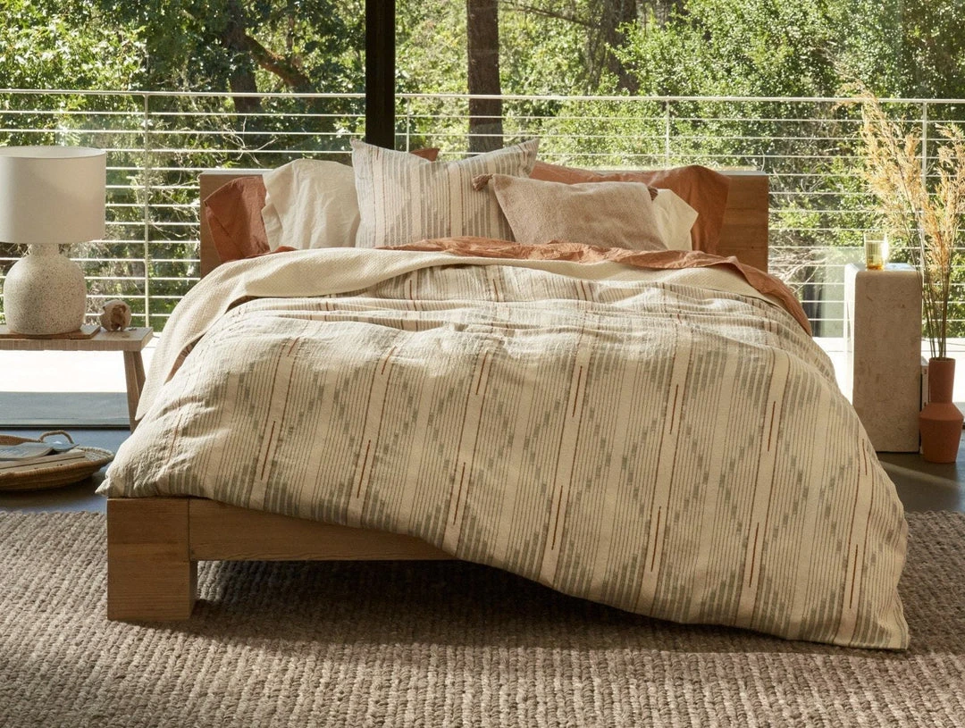 Coyuchi Morelia Duvet Cover And Shams - Harvest Home Goods 3 Coyuchi Morelia Duvet Cover And Shams - Harvest Home Goods