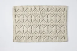 Coyuchi Mosaic Canyon Bath Rug - Undyed / Slate Home Goods