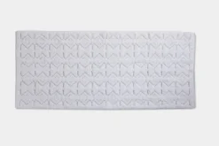 Coyuchi Mosaic Canyon Bath Runner - Alpine White / Fog