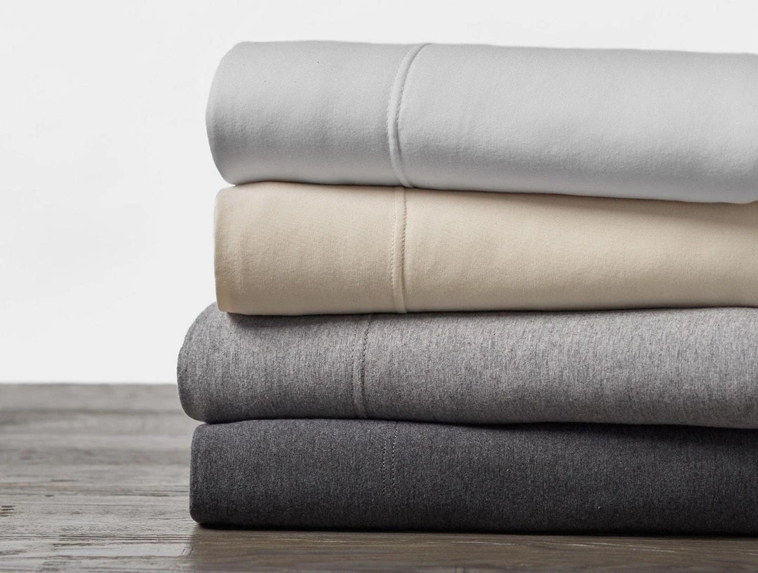 Coyuchi Jersey Sheet Set - Gray Heather 6 Coyuchi Jersey Sheet Set - Gray Heather