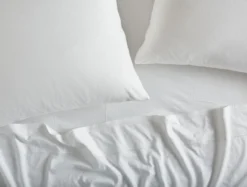 Coyuchi Fair Trade Jersey Sheet Set - Alpine White