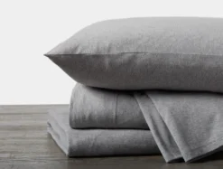 Coyuchi Jersey Sheet Set - Gray Heather 8 Coyuchi Jersey Sheet Set - Gray Heather