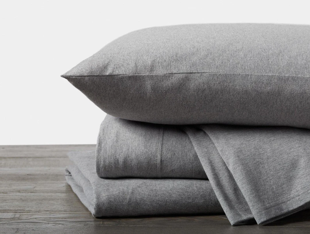 Coyuchi Jersey Sheet Set - Gray Heather 5 Coyuchi Jersey Sheet Set - Gray Heather