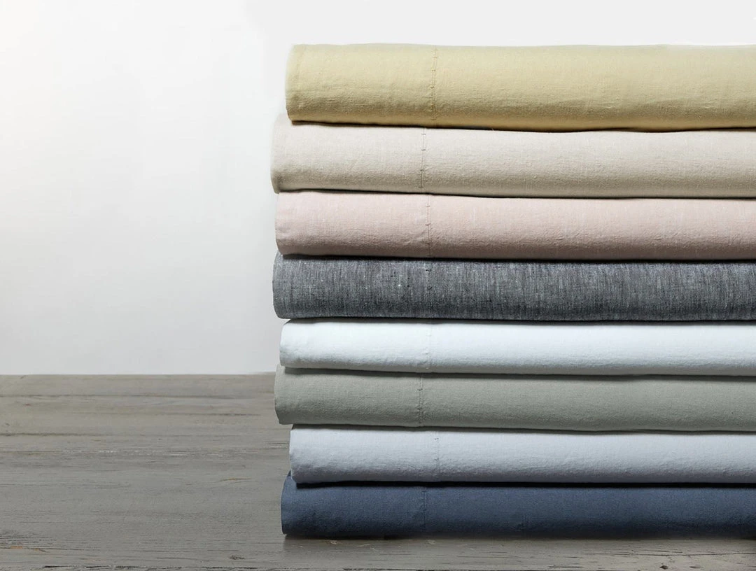 Coyuchi Relaxed Linen Sheet Set - Harbor Blue 9 Coyuchi Relaxed Linen Sheet Set - Harbor Blue