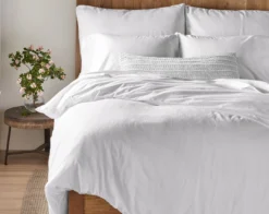 Coyuchi Sateen Pillowcase Set - Alpine White Home Goods