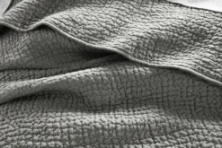 Coyuchi Pebbled Handstitched Quilt - Slate