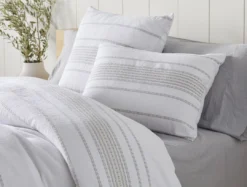 Coyuchi Rippled Stripe Duvet Cover