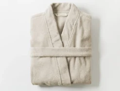 Coyuchi Home Goods Air Weight Unisex Robe - Dune
