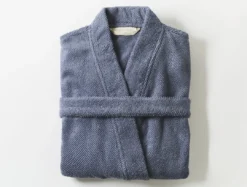 Coyuchi Air Weight Unisex Robe - French Blue
