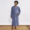 Coyuchi Air Weight Unisex Robe - French Blue