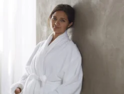 Coyuchi Cloud Loom Unisex Robe - Alpine White Home Goods