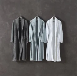 Coyuchi Cloud Loom Unisex Robe - Slate