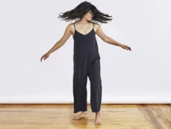 Coyuchi Best Sellers Solstice Romper - Deep Graphite