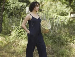 Coyuchi Best Sellers Solstice Romper - Deep Graphite