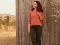 Coyuchi Solstice Wide Leg Crop Pants - Deep Graphite Best Sellers