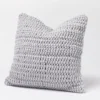 Coyuchi Home Goods Woven Rope Decorative Pillow Cover - Pewter