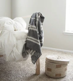 Creative Women Home Goods Aden Bath Towel - Gray + Natural 8 Creative Women Home Goods Aden Bath Towel - Gray + Natural