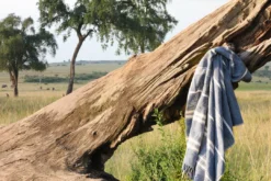 Creative Women Aden Bath Towel - Navy + Natural Home Goods