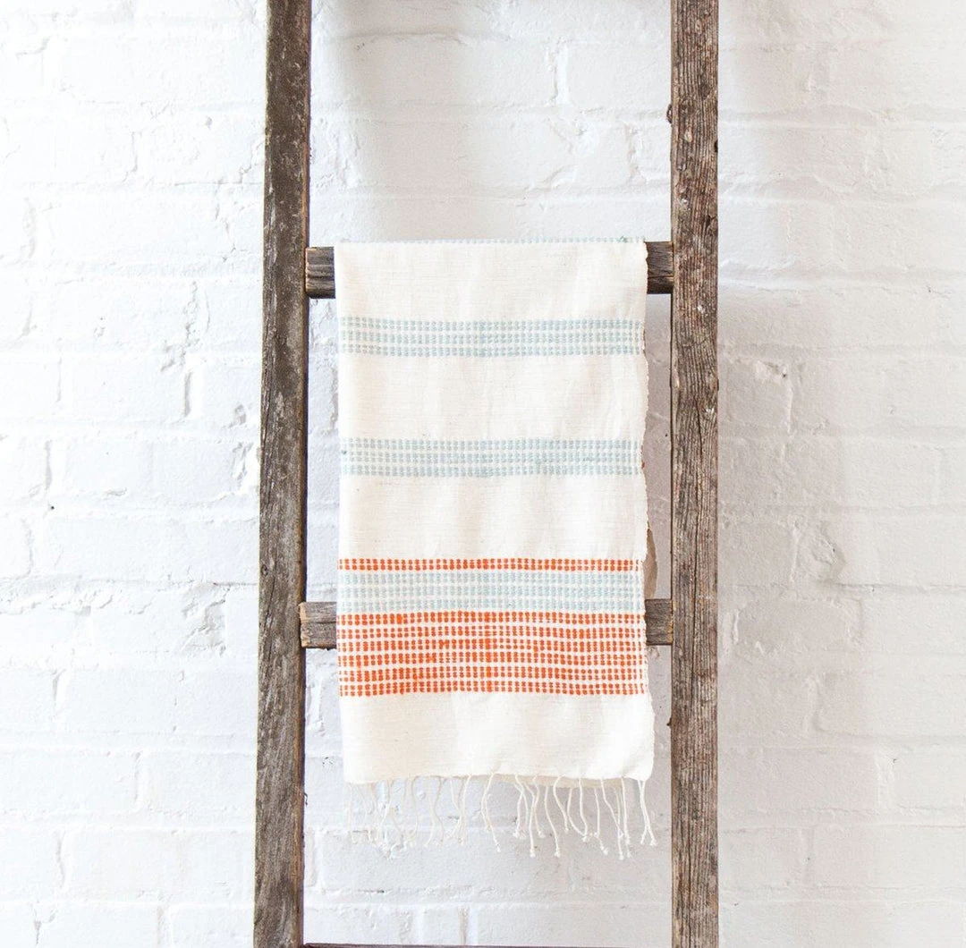 Creative Women Camden Hand Towel - Azure + Tangerine Best Sellers 3 Creative Women Camden Hand Towel - Azure + Tangerine Best Sellers