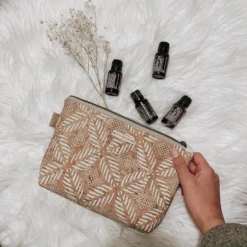 Carry Courage Creator Cork Essential Oils Bag - Cream