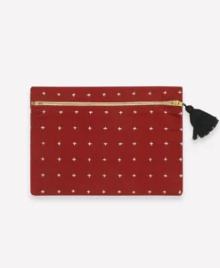 Anchal Cross Stitch Clutch Pouch