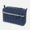 Anchal Cross Stitch Toiletry Bag - Navy