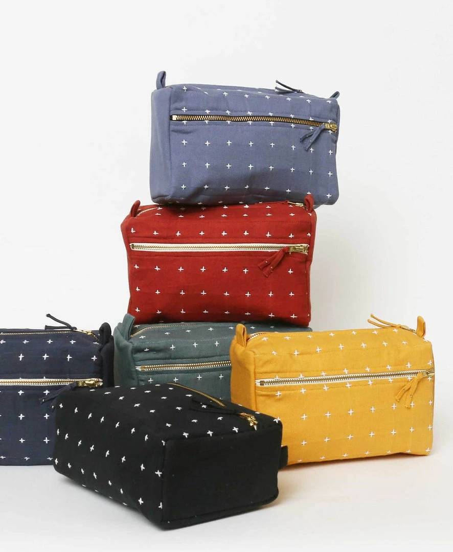 Anchal Cross Stitch Toiletry Bag - Spruce 5 Anchal Cross Stitch Toiletry Bag - Spruce