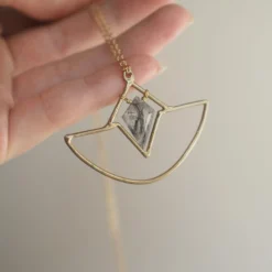 Iron Oxide Jewelry Crystal Amulet Necklace