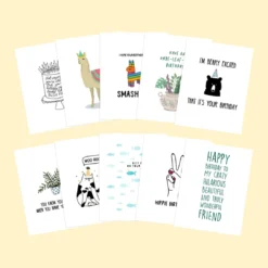 Cute Root Birthday Variety Plantable Cards - 10 Pack Greeting Cards 15 Cute Root Birthday Variety Plantable Cards - 10 Pack Greeting Cards