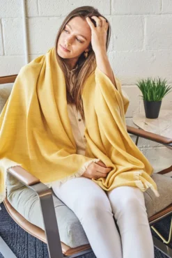 Studio Variously Dandelion Merino Throw Blanket Home Goods