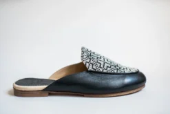 Darzah Tatreez Mule - Black + White Staff Favorites