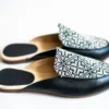 Darzah Tatreez Mule - Black + White Staff Favorites