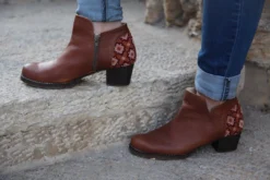 Darzah Tatreez Ankle Boot - Brown Shoes