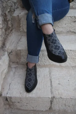 Darzah Special Occasion Tatreez Bootie - Black