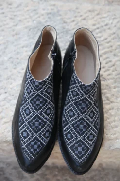 Darzah Special Occasion Tatreez Bootie - Black