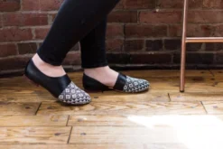 Darzah Black Tatreez Flat D'orsay