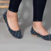 Darzah Tatreez Flats - Blue Shoes
