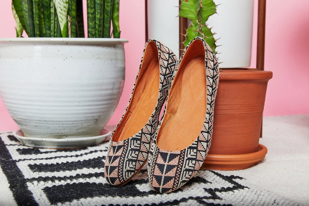 Darzah Shoes Tatreez Flats - Rose 6 Darzah Shoes Tatreez Flats - Rose