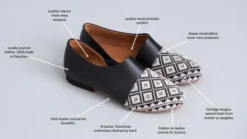 Darzah Shoes Tatreez Flats - Rose 11 Darzah Shoes Tatreez Flats - Rose