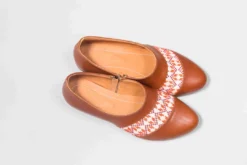 Darzah Shoes Tatreez Oxford - Camel + Orange 15 Darzah Shoes Tatreez Oxford - Camel + Orange